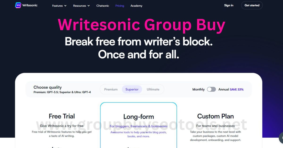 Writesonic Group Buy