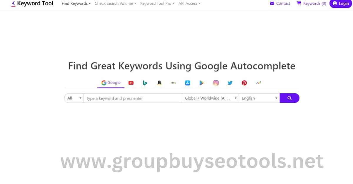 keywordtool.io Group Buy