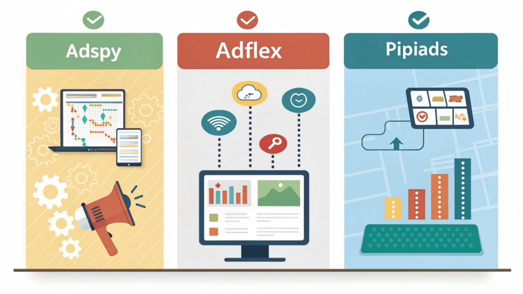 AdSpy vs AdFlex vs Pipiads