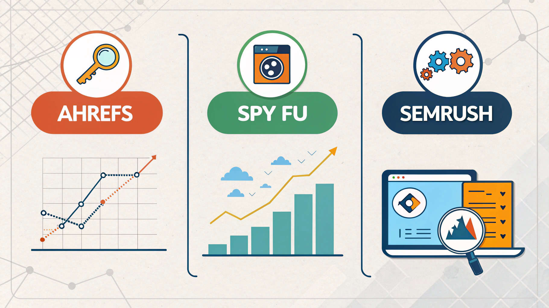 Ahrefs vs. SpyFu vs. Semrush—compare top SEO tools in 2026. Discover which platform delivers better value for keyword research, backlink analysis, and ROI.