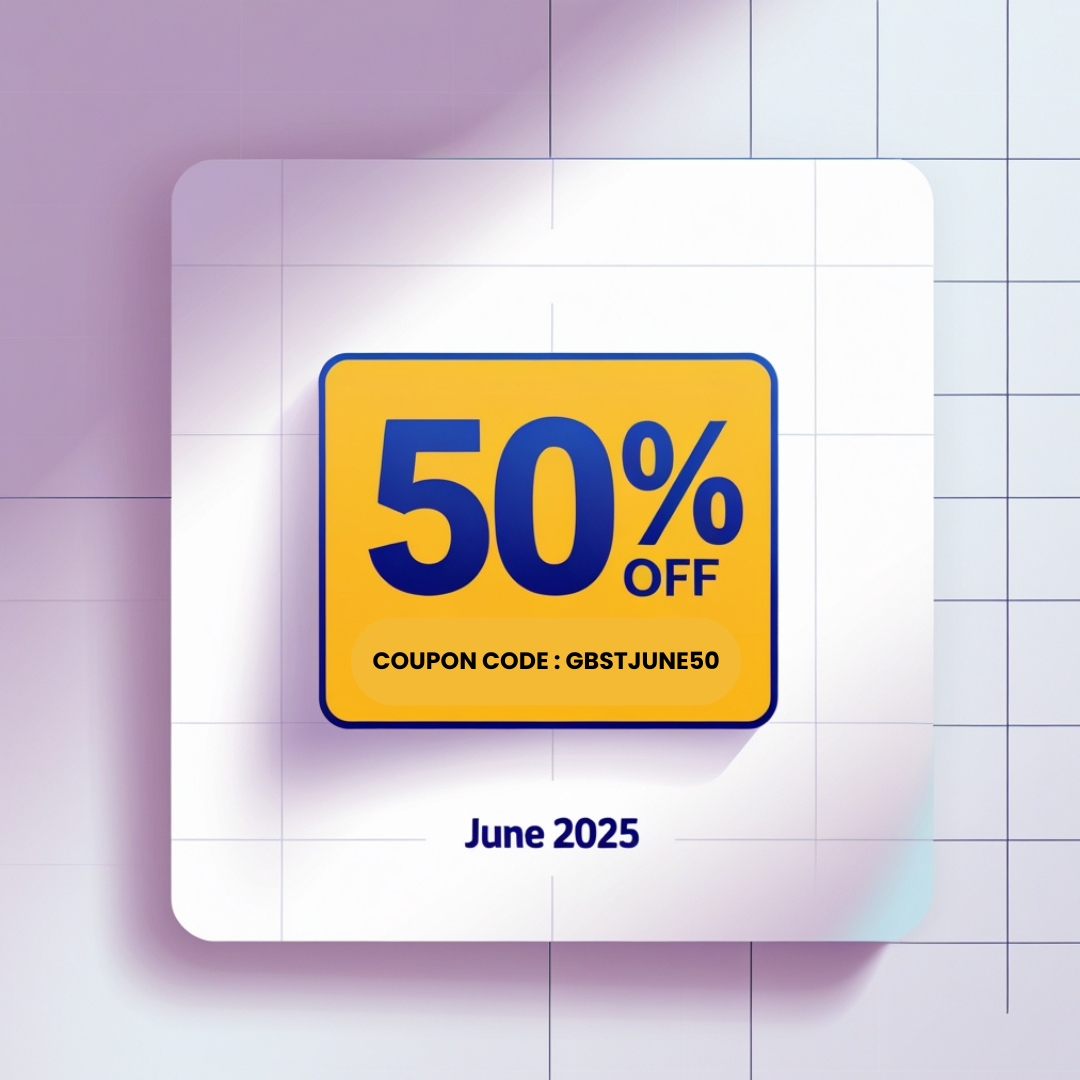 Illustration of a vibrant promotional banner with bold text reading '50% Off SEO Group Buy Tools Coupon, Promo Codes.' The background features subtle graphic elements like charts and analytics symbols, emphasizing SEO and digital marketing themes.