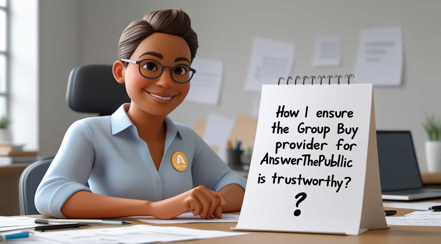 How can I ensure the group buy provider for AnswerThePublic is trustworthy
