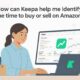 How can Keepa help me identify the best time to buy or sell on Amazon