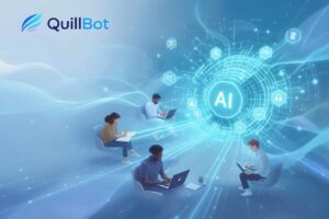 How does QuillBot’s AI improve writing efficiency for students and professionals