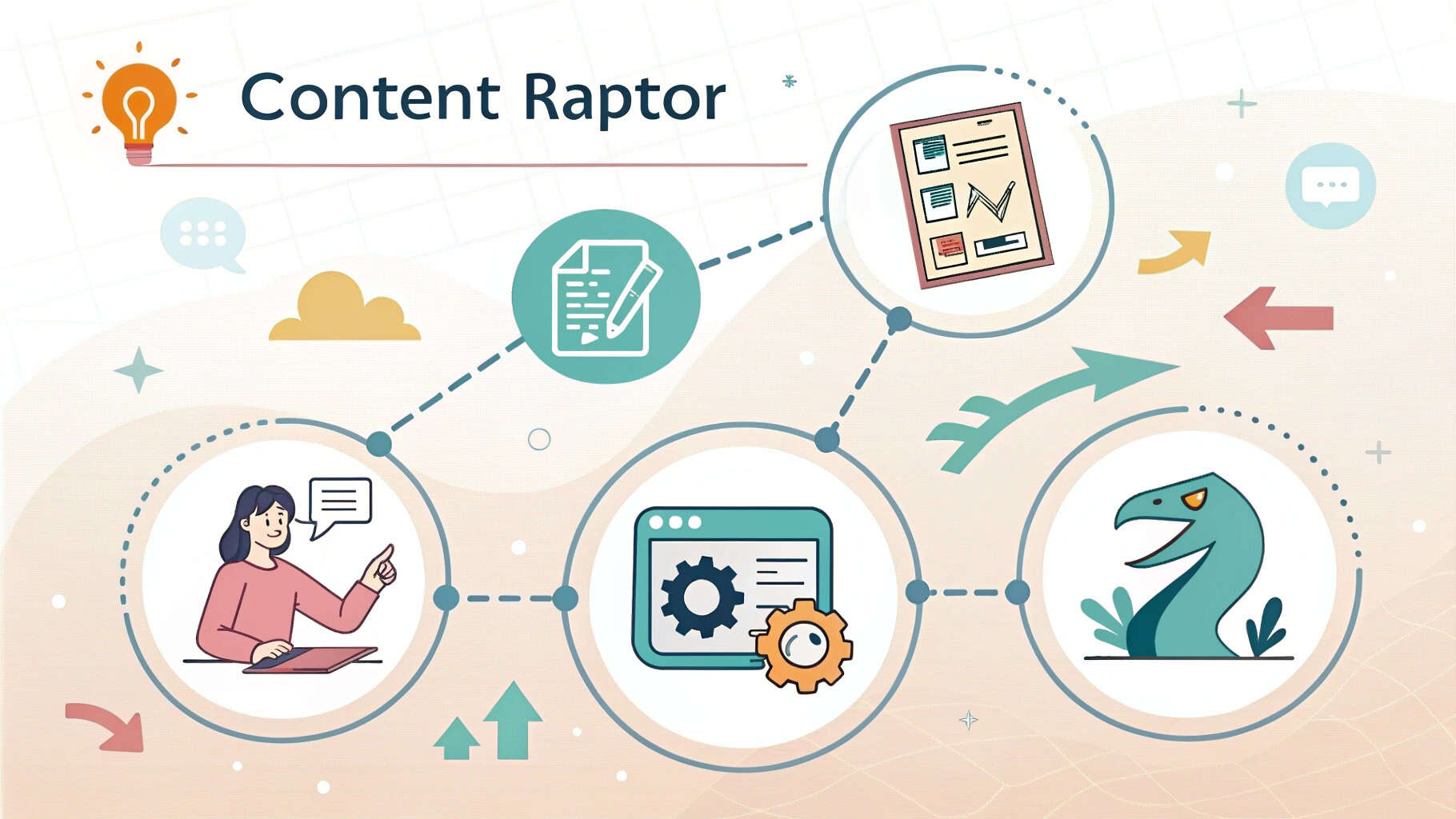 Tutorial screenshot of Content Raptor in action