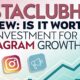 InstaClubHub dashboard showing Instagram growth tools