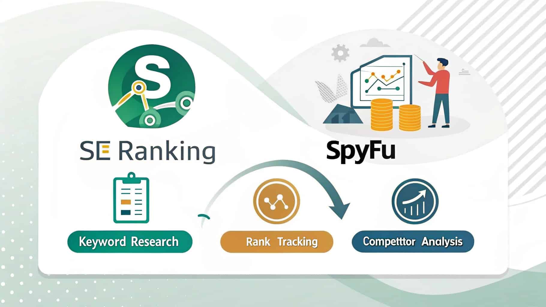 Comparison chart of SE Ranking vs SpyFu SEO tools