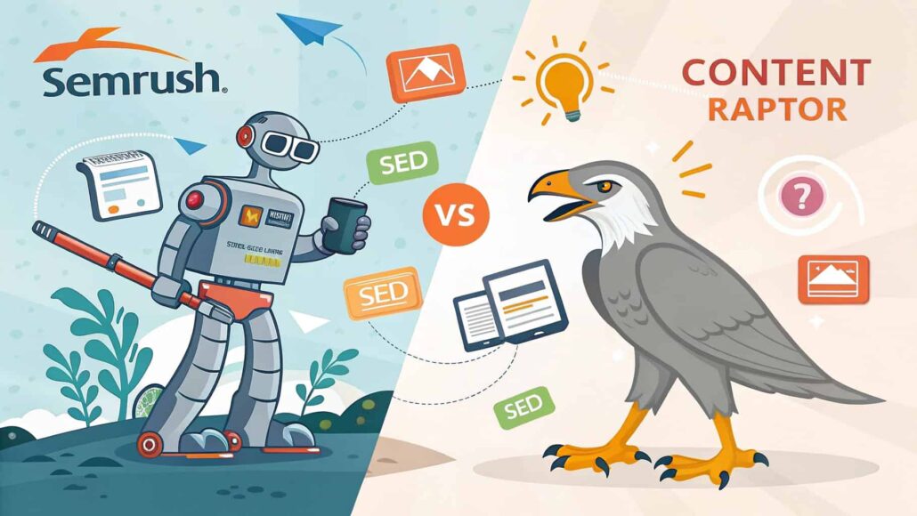 SEMrush vs Content Raptor – 2026 comparison of SEO analytics
