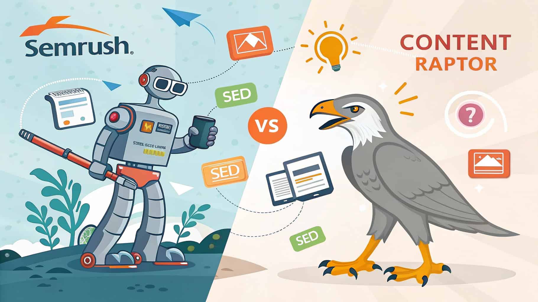 SEMrush vs Content Raptor – 2026 comparison of SEO analytics
