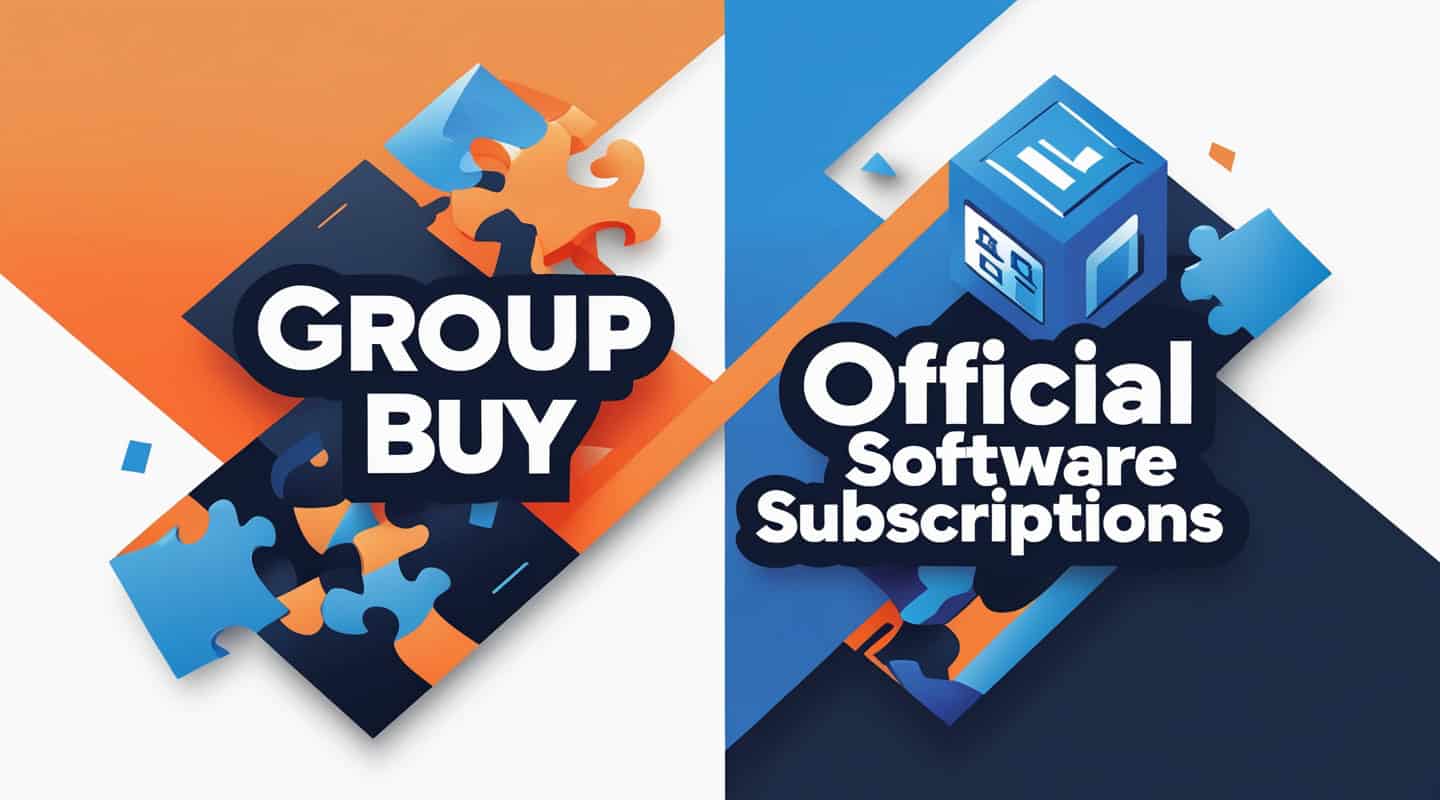 What are the key differences between group buy and official software subscriptions