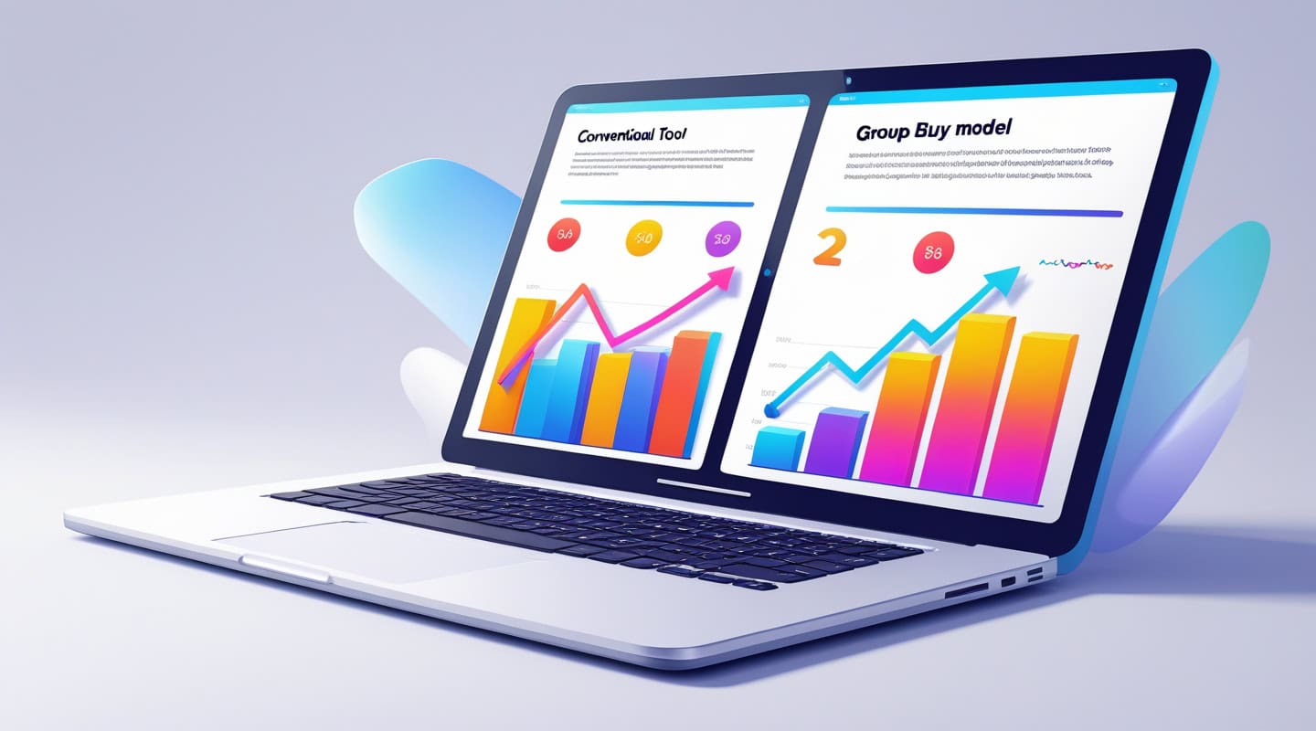 What are the main benefits of using a group buy model for SEO tools