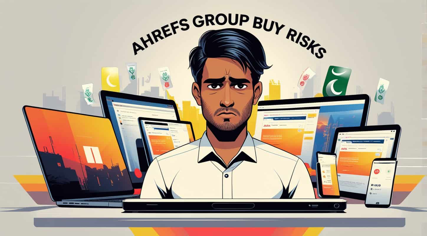 What are the main risks of using an Ahrefs group buy in Pakistan