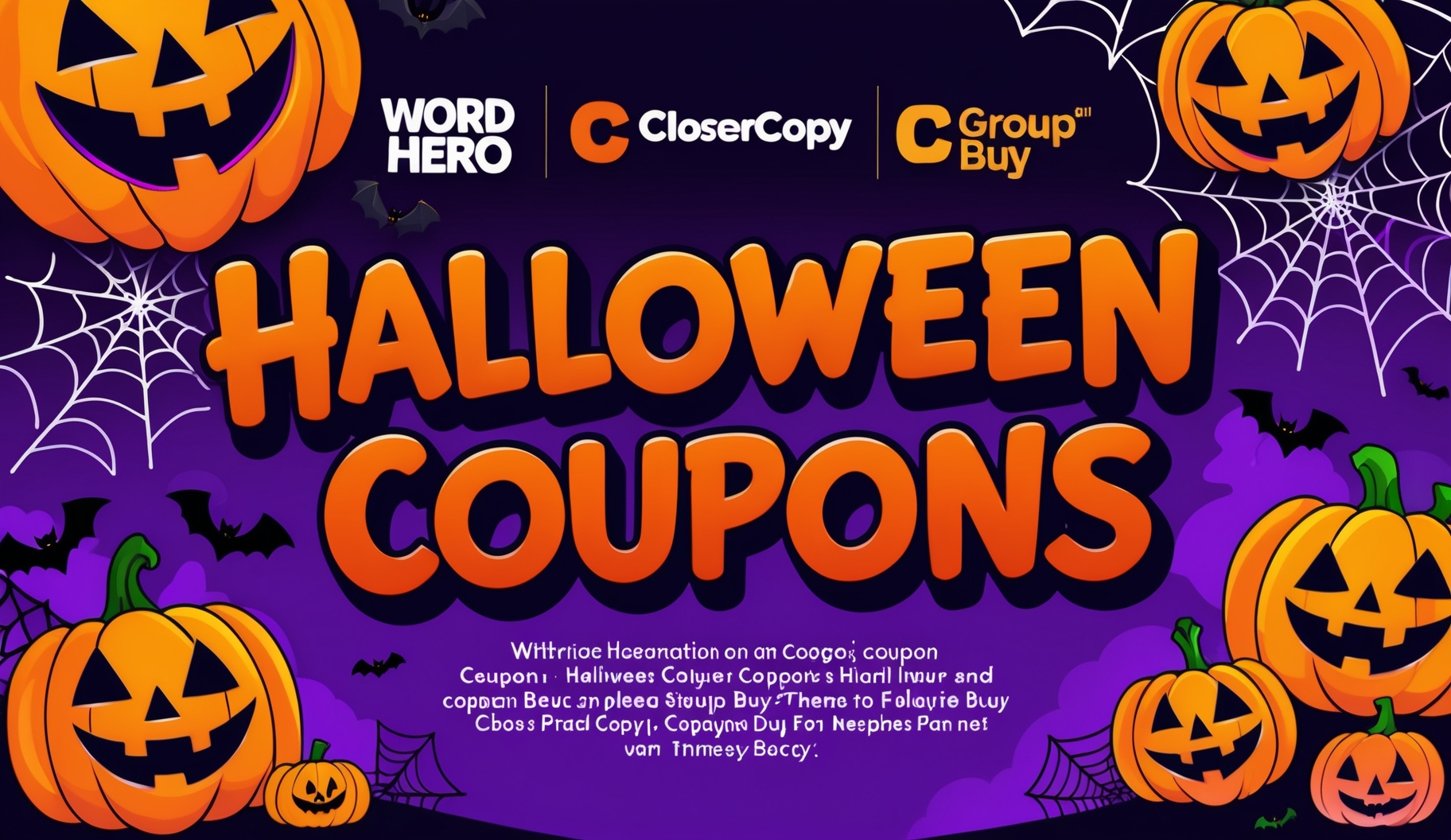 Halloween Coupons Word Hero Closercopy Copymatic Group Buy