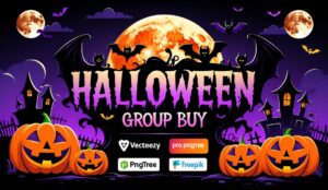 Halloween Offer PlaceIT Vecteezy Pro PNGTree Freepik Group Buy