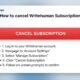 How to cancel Writehuman Subscription