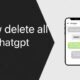 How to delete all chats in chatgpt