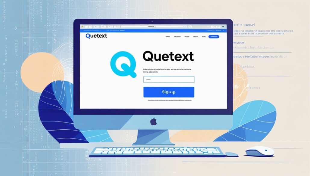 How to sign up in quetext