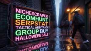 NicheScraper EcomHunt Serpstat Tactical Arbitrage IP Alert Group Buy Halloween Sale