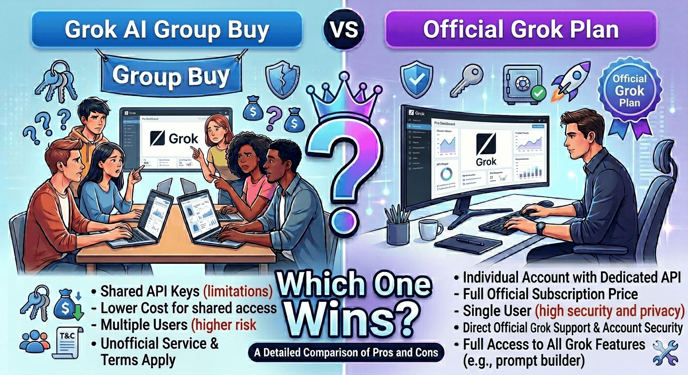 Grok AI Group Buy vs Official Plan